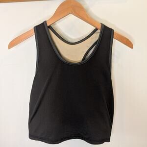 CHEATA Black Racerback Sports Bra Medium Support Activewear Workout Yoga Gym